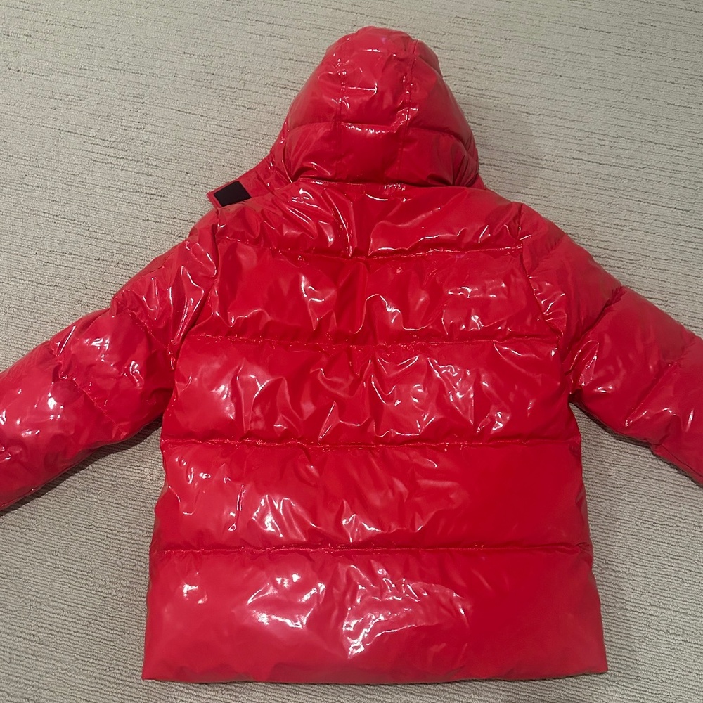 THE KOOPLES Insane Glossy Red Puffer Coat Sz M NEW $698!! - Picture 3 of 6